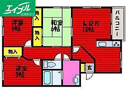 プリムヴェール 3LDKの間取図画像
