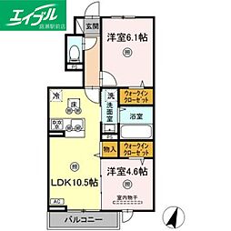 アン ソレイユ 2LDKの間取図画像
