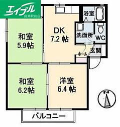 パークヒル A棟 1階/-