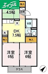 セリエB 3DKの間取図画像