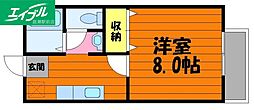 ビッグウェイ中庄C 1Kの間取図画像