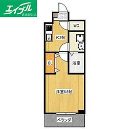 Bellacasafelice 1Kの間取図画像