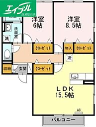 ボナールIII 2階/-