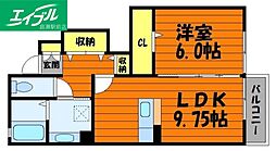 オズパディ 1LDKの間取図画像