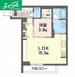 ディマーネ2 1LDKの間取図画像