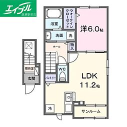 インステリア 1LDKの間取図画像