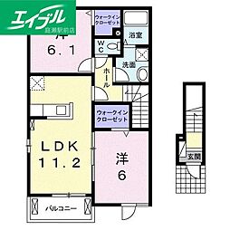 ブルターニュB 2LDKの間取図画像