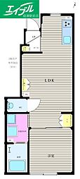 Ruhe ～月と星空のルーエ～ 1LDKの間取図画像