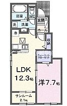 サンシャインヒルズIII　Ａ  ｜ 岡山県岡山市南区迫川（賃貸アパート1LDK・1階・50.14㎡） その2