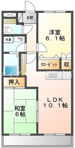 コンフィデンスII ｜岡山県岡山市北区今保(賃貸アパート2LDK・2階・51.00㎡)の写真 その2