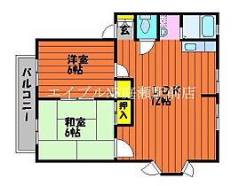 サンビレッジ吉備路　Ｂ棟  ｜ 岡山県総社市中央4丁目（賃貸アパート2LDK・2階・52.84㎡） その2