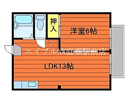 RE APARTMENT HAYASHIMA　B棟  ｜ 岡山県都窪郡早島町早島（賃貸アパート1LDK・1階・35.51㎡） その2