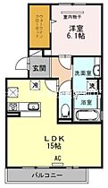 Jade　A棟  ｜ 岡山県倉敷市四十瀬（賃貸アパート1LDK・1階・53.79㎡） その2