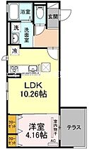 ルナIV  ｜ 岡山県倉敷市川入（賃貸アパート1LDK・1階・36.81㎡） その2