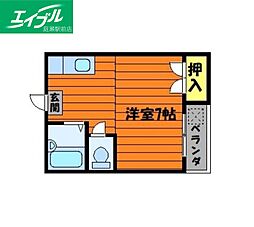 リトルハイツ 1Kの間取図画像