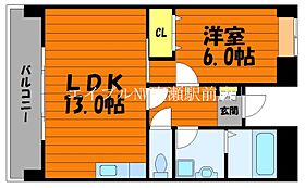 シャインコートチボリ  ｜ 岡山県倉敷市青江（賃貸マンション1LDK・2階・51.68㎡） その2