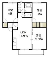 ミルグレース大福　　B  ｜ 岡山県岡山市南区大福（賃貸アパート3LDK・2階・63.34㎡） その2