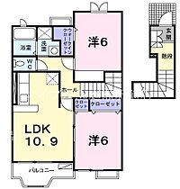 シェソワ　Ａ  ｜ 岡山県総社市門田（賃貸アパート2LDK・2階・59.28㎡） その2