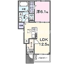 ジャン・リーブＢ  ｜ 岡山県総社市井尻野（賃貸アパート1LDK・1階・44.70㎡） その2