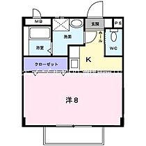 ミレニアムハイツ  ｜ 岡山県倉敷市鳥羽（賃貸アパート1K・1階・26.32㎡） その2