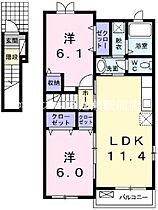 ミッドタウン玉野　九号館  ｜ 岡山県玉野市田井3丁目（賃貸アパート2LDK・2階・57.12㎡） その2