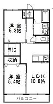 ティエラC  ｜ 岡山県倉敷市上東（賃貸アパート2LDK・2階・54.38㎡） その2