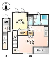 フェリース  ｜ 岡山県倉敷市日ノ出町2丁目（賃貸アパート1LDK・2階・44.49㎡） その2