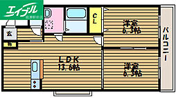 ホワイトストーン白石 2階