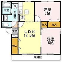 フルール高柳　Ａ棟  ｜ 岡山県岡山市北区高柳東町（賃貸アパート2LDK・1階・55.40㎡） その2