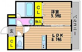 ハートフル医大西  ｜ 岡山県岡山市北区東古松1丁目（賃貸マンション1LDK・4階・34.52㎡） その2