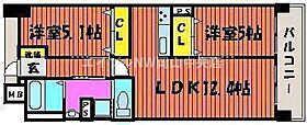 アルファライフ岡大医学部前  ｜ 岡山県岡山市北区清輝橋1丁目（賃貸マンション2LDK・3階・53.60㎡） その2