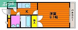 パティオ西島田 1Kの間取図画像