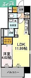 TWINTOWERSAZUKI 1LDKの間取図画像