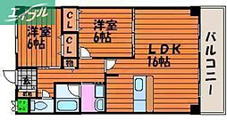 アザ才ノ免 2LDKの間取図画像