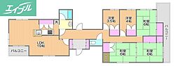 大河原BLD 5LDKの間取図画像