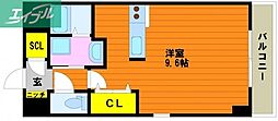 ウイング21中山下2 ワンルームの間取図画像