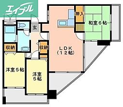 ふぁみーゆ旭川 3LDKの間取図画像