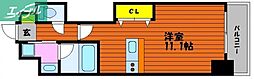 GARDEN富田町 ワンルームの間取図画像