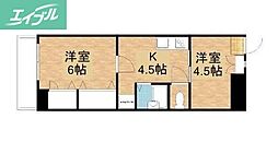センチュリーふなばし 2Kの間取図画像