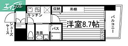 (仮称)フォレスタ岡山医大前 1Kの間取図画像