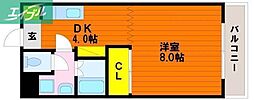 スカーレットハイム 1DKの間取図画像
