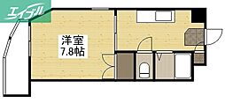 セントラルハイツ112 1Kの間取図画像