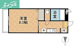 セントラルハイツ112 1Kの間取図画像