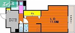 アルティザ東島田 1Kの間取図画像