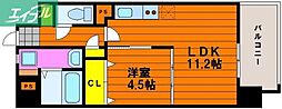 リオン後楽園 1LDKの間取図画像