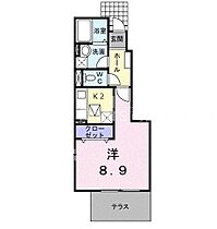 岡山県岡山市南区妹尾（賃貸アパート1K・1階・30.24㎡） その2