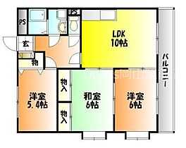 岡山県岡山市中区東川原（賃貸マンション3LDK・2階・65.25㎡） その2