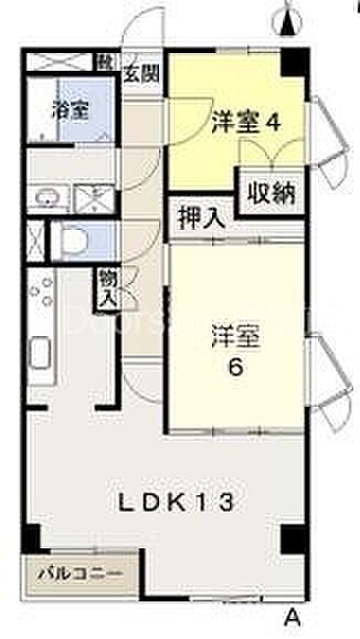 岡山県岡山市南区西市(賃貸マンション2LDK・3階・55.00㎡)の写真 その2