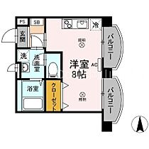 岡山県岡山市北区寿町6-8（賃貸アパート1R・3階・24.44㎡） その2