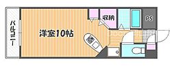 アルフィーネ今D ワンルームの間取図画像